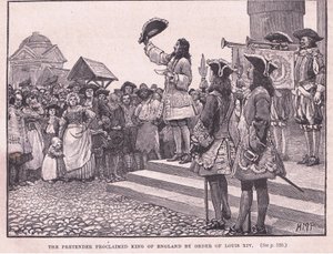 The Pretender proclaimed king of England by order of Louis XIV by Henry Marriott Paget